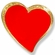 1 INCH MODERN SPARKLED RED ENAMELED HEART WITH GOLD BORDER LAPEL PIN
