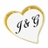1 INCH MODERN SPARKLED WHITE ENAMELED HEART WITH GOLD BORDER LAPEL PIN