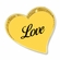 1 INCH MODERN SPARKLED YELLOW ENAMELED HEART WITH GOLD BORDER LAPEL PIN