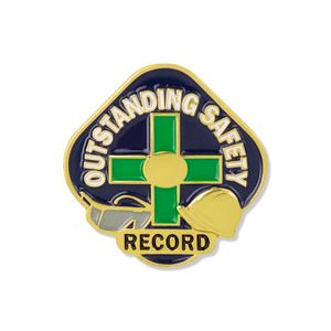 1 INCH OUTSTANDING SAFETY RECORD LAPEL PIN