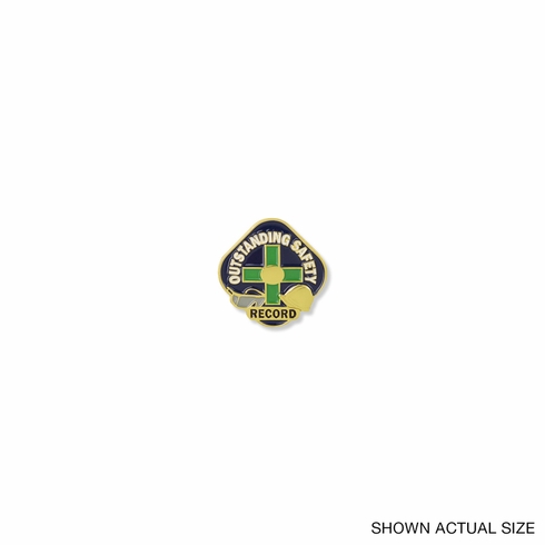 1 INCH OUTSTANDING SAFETY RECORD LAPEL PIN