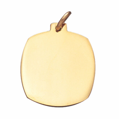 1 Inch in Diameter Customizable Polished Gold Plated Medal