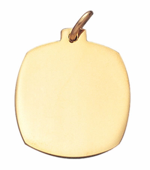 1 Inch in Diameter Customizable Polished Gold Plated Medal