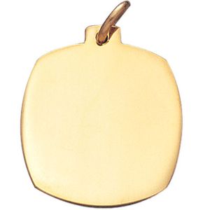 1 Inch in Diameter Customizable Polished Gold Plated Medal