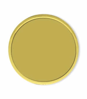 1 Inch in Diameter Die-Struck Lapel Pin for 7/8 Inch Insert in Gold