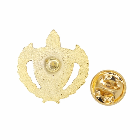 1 INCH WREATH WITH LAMP OF LEARNING SERVICE LAPEL PIN
