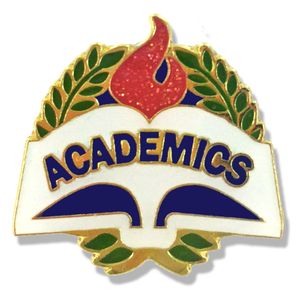1 X 1 INCH ACADEMICS LAPEL PIN