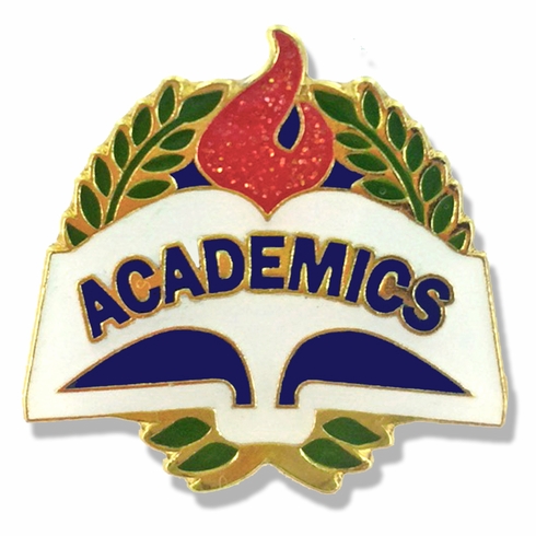 1 X 1 INCH ACADEMICS LAPEL PIN