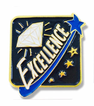 1 X 1 INCH EXCELLENCE LAPEL PIN