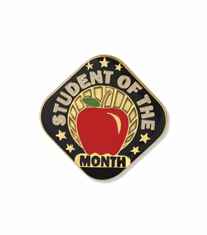 1 X 1 INCH STUDENT OF THE MONTH LAPEL PIN