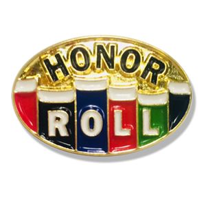 1 X 5/8 INCH HONOR ROLL OVAL LAPEL PIN