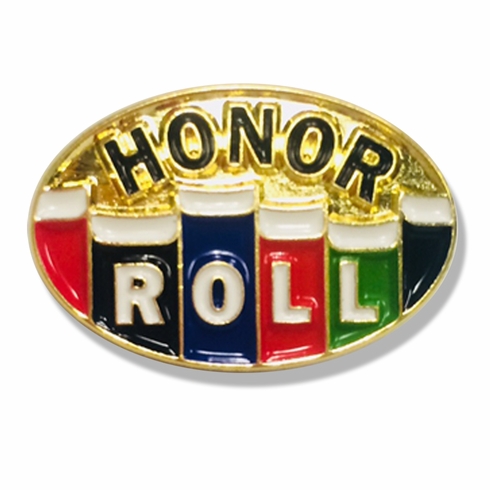 1 X 5/8 INCH HONOR ROLL OVAL LAPEL PIN