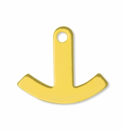 1 x 7/8 INCH GOLD ROCKER BAR FOR LAPEL PINS