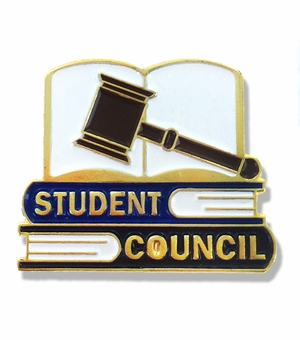1 X 7/8 INCH STUDENT COUNCIL LAPEL PIN