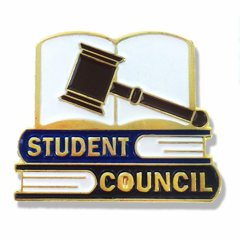 1 X 7/8 INCH STUDENT COUNCIL LAPEL PIN