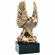10-1/2 INCH ANTIQUE GOLD RESIN AMERICAN EAGLE TROPHY ON BLACK BASE