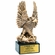 10-1/2 INCH ANTIQUE GOLD RESIN AMERICAN EAGLE TROPHY ON BLACK BASE