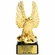 10-1/2 INCH BRIGHT GOLD RESIN AMERICAN EAGLE TROPHY ON BLACK BASE