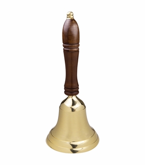 10-1/2 INCH HEIGHT SOLID BRASS SCHOOL BELL