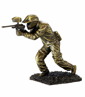 10-1/2 INCH PAINTBALL FIGURE, BRASS