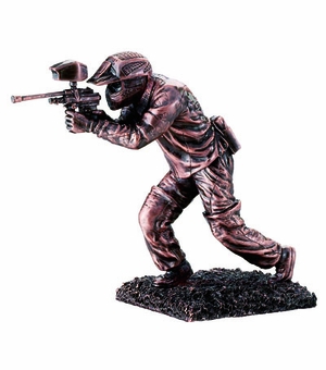 10-1/2 INCH PAINTBALL FIGURE, BRONZE