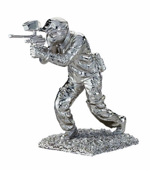 10-1/2 INCH PAINTBALL FIGURE, SILVER