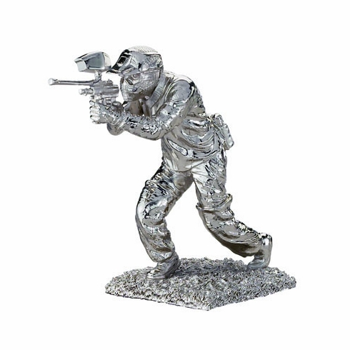 10-1/2 INCH PAINTBALL FIGURE, SILVER