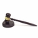10 1/2 INCH ROSEWOOD FINISH GAVEL AND BLOCK SET