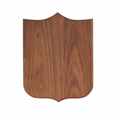 10-1/2 X 13-1/2 WALNUT VENEER 4 POINT SHIELD PLAQUE
