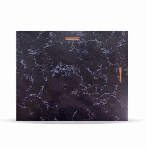 10-1/2 X 13 BLACK SIMULATED MARBLE PLAQUE HOLDS 8-1/2 X 11 INCH CERTIFICATE