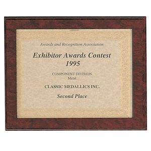 10-1/2 X 13 CERTIFCATE PLAQUE, RUBY