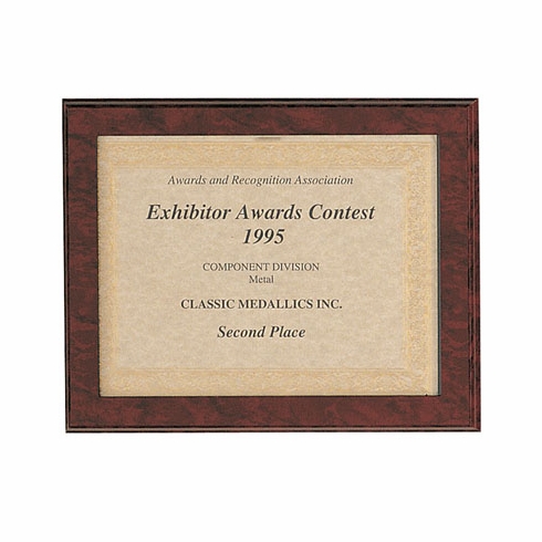 10-1/2 X 13 CERTIFCATE PLAQUE, RUBY