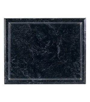 10-1/2 X 13 INCH BLACK MARBLE PLAQUE HOLDS 8-1/2 X 11 INCH CERTIFICATE