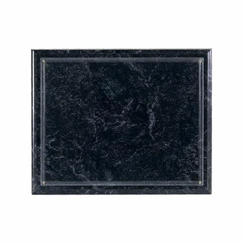 10-1/2 X 13 INCH BLACK MARBLE PLAQUE HOLDS 8-1/2 X 11 INCH CERTIFICATE