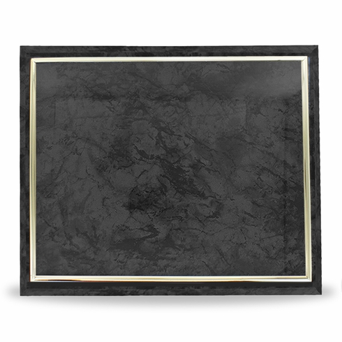 10-1/2 X 13 INCH BLACK PLAQUE HOLDS 8-1/2 X 11 CERTIFICATE, GOLD RAISED BORDER