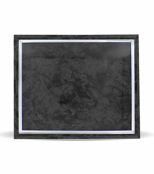 10-1/2 X 13 INCH BLACK PLAQUE HOLDS 8-1/2 X 11 CERTIFICATE, SILVER RAISED BORDER