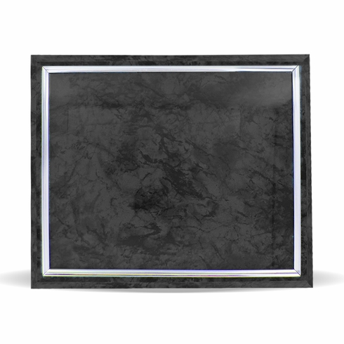 10-1/2 X 13 INCH BLACK PLAQUE HOLDS 8-1/2 X 11 CERTIFICATE, SILVER RAISED BORDER