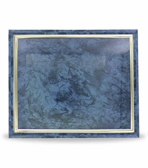 10-1/2 X 13 INCH BLUE PLAQUE HOLDS 8-1/2 X 11 CERTIFICATE, GOLD RAISED BORDER