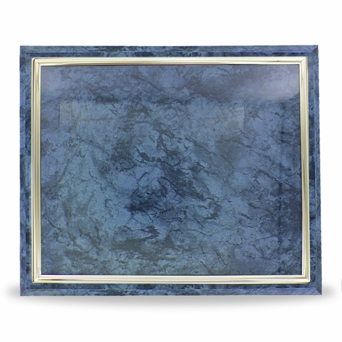 10-1/2 X 13 INCH BLUE PLAQUE HOLDS 8-1/2 X 11 CERTIFICATE, GOLD RAISED BORDER