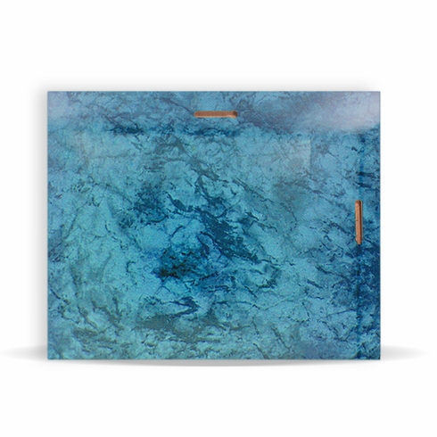 10-1/2 X 13 INCH BLUE PLAQUE HOLDS 8-1/2 X 11 CERTIFICATE, GOLD RAISED BORDER