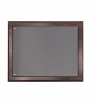 10-1/2 X 13 INCH CHERRY FINISH WALNUT CERTIFICATE PLAQUE, HOLDS 8-1/2 x 11 INCH CERTIFICATE