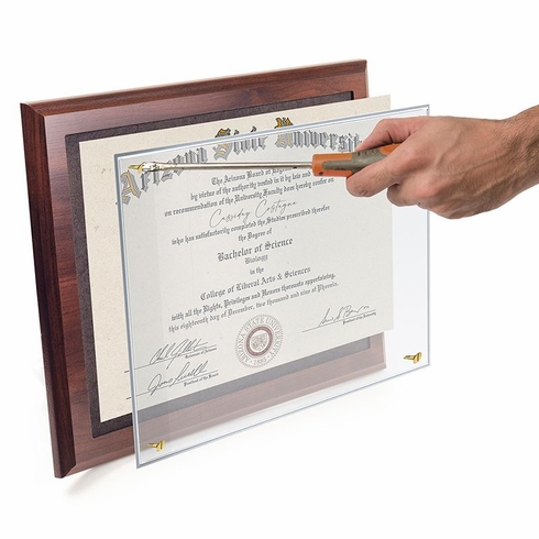 10-1/2 X 13 INCH CHERRY FINISH WALNUT CERTIFICATE PLAQUE, HOLDS 8-1/2 x 11 INCH CERTIFICATE