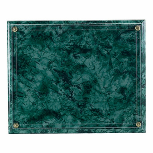 10-1/2 X 13 INCH GREEN MARBLEIZED PLAQUE HOLDS 8-1/2 X 11 INCH CERTIFICATE