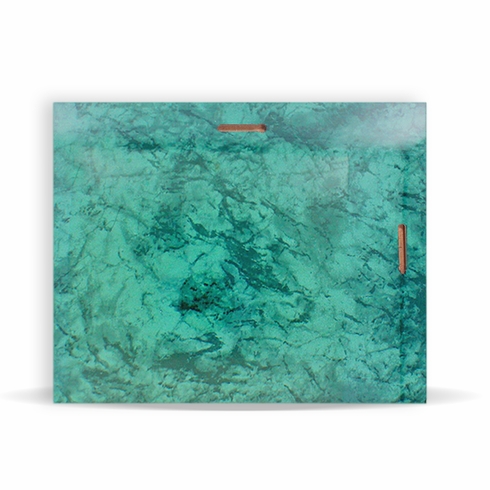 10-1/2 X 13 INCH GREEN PLAQUE HOLDS 8-1/2 X 11 CERTIFICATE, SILVER RAISED BORDER