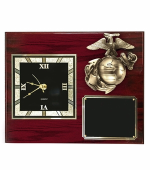 10-1/2 X 13 INCH MARINE CORPS CLOCK PLAQUE