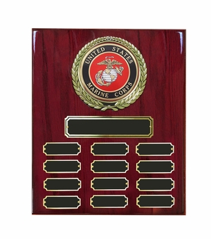 10-1/2 X 13 INCH U.S. MARINE CORPS PERPETUAL PLAQUE