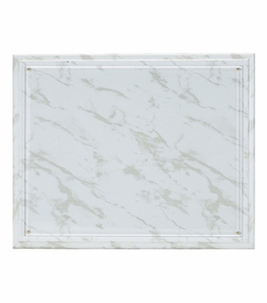 10-1/2 X 13 INCH WHITE MARBLE PLAQUE HOLDS 8-1/2 X 11 INCH CERTIFICATE