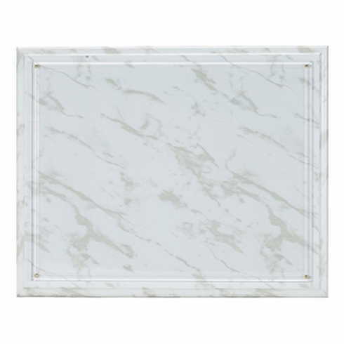 10-1/2 X 13 INCH WHITE MARBLE PLAQUE HOLDS 8-1/2 X 11 INCH CERTIFICATE