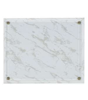 10-1/2 X 13 INCH WHITE MARBLEIZED PLAQUE HOLDS 8-1/2 X 11 INCH CERTIFICATE