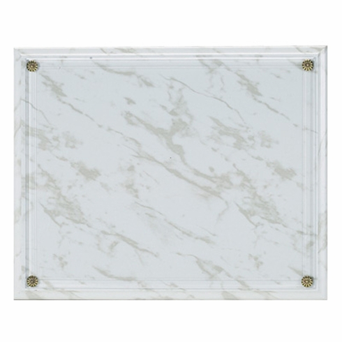 10-1/2 X 13 INCH WHITE MARBLEIZED PLAQUE HOLDS 8-1/2 X 11 INCH CERTIFICATE
